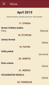 MISSA - elektronický misál screenshot 2