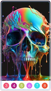 Skull Coloring Book Color Game screenshot 7