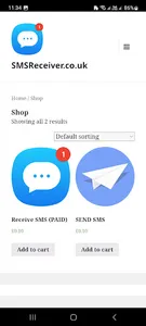 SMSReceiver.co.uk screenshot 1