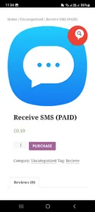 SMSReceiver.co.uk screenshot 2