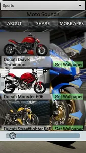 Moto Sounds and Wallpapers screenshot 2