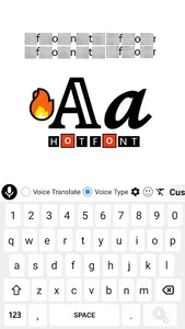 Font keyboard with autocorrect screenshot 0