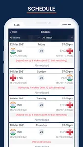 Cricket Live Score & Schedule screenshot 2