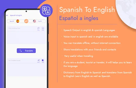 Spanish English Translator screenshot 0