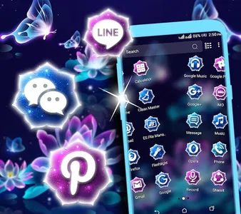 Neon Lotus Launcher Theme screenshot 1