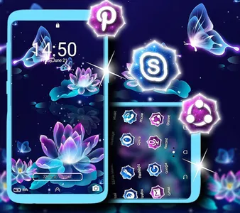 Neon Lotus Launcher Theme screenshot 3