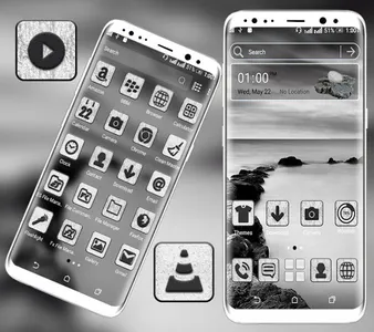 Sea Stone Monochrome Launcher screenshot 0