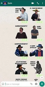 Pacote de Stickers do Quim Bar screenshot 0