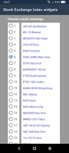 Stock Exchange Index widgets screenshot 0