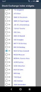 Stock Exchange Index widgets screenshot 1