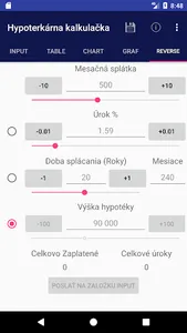 Hypotekárna kalkulačka screenshot 4