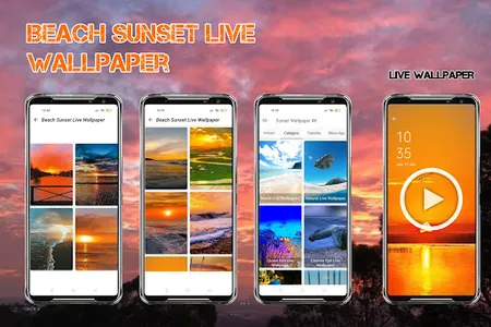 Beach Sunset Live Wallpaper screenshot 0