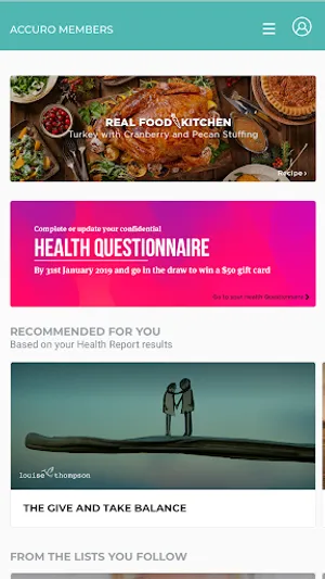 MAS Health & Wellbeing portal screenshot 2