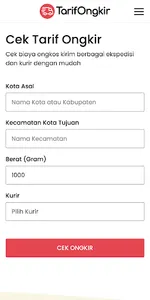 Tarif Ongkir dan Cek Resi screenshot 0