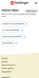 Tarif Ongkir dan Cek Resi screenshot 6