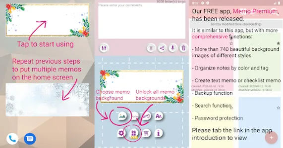 Sticky Memo Notepad Christmas2 screenshot 5