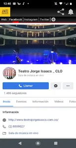 Teatro jorge Isaacs screenshot 2