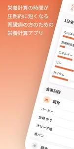 栄養ビジョン　腎臓病の方のための栄養計算アプリ screenshot 0
