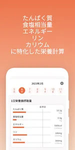 栄養ビジョン　腎臓病の方のための栄養計算アプリ screenshot 2