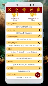 Telugu Calendar Panchangam App screenshot 1