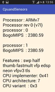 Cpu And Sensors screenshot 1