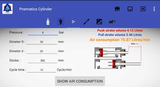 Pneumatic Cylinder Calculator screenshot 10