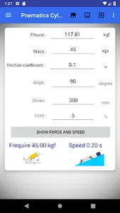Pneumatic Cylinder Calculator screenshot 2
