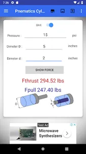 Pneumatic Cylinder Calculator screenshot 3