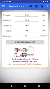 Pneumatic Cylinder Calculator screenshot 4