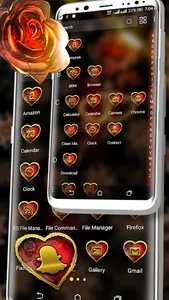 Golden Heart Rose Theme screenshot 1