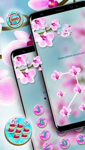 Pink Orchid Flower Theme screenshot 4