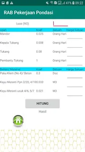 RAB Pekerjaan Pondasi screenshot 0