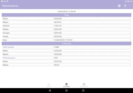 Ticker e Orderbook (Mercado Bi screenshot 6