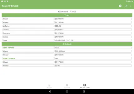 Ticker e Orderbook (Mercado Bi screenshot 7