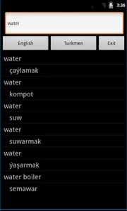 Turkmen English Dictionary screenshot 0