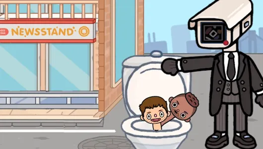 Toca Boca Skibidi HD Wallpaper screenshot 4