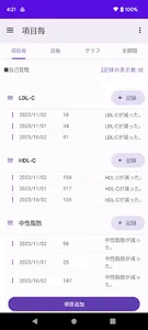 血液検査 記録帳 screenshot 0