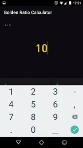 Golden Ratio Calculator screenshot 1