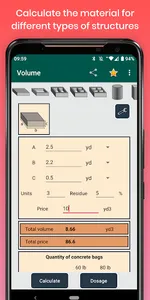 Cement Concrete Calculator ft screenshot 1