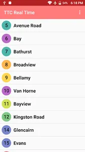 TTC real-time schedules screenshot 0