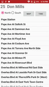 TTC real-time schedules screenshot 1