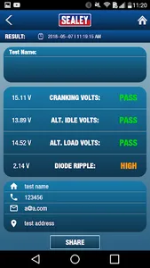 SEALEY Wireless Battery Tester screenshot 4