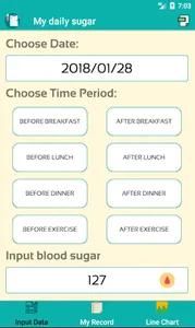 Daily Blood Sugar screenshot 1