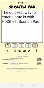 HotSheet Scratch Pad screenshot 0
