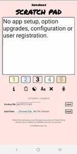 HotSheet Scratch Pad screenshot 2