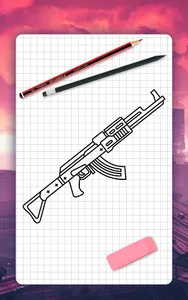 How to draw game weapons screenshot 16