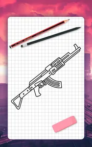 How to draw game weapons screenshot 8