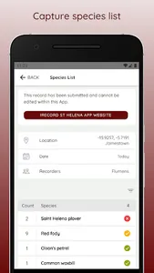 iRecord St Helena App screenshot 4