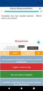 Canada Citizenship: Test screenshot 5