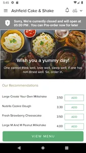 Ashfield Cake & Shake screenshot 1